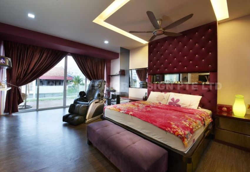 Contemporary, Modern, Retro Design - Bedroom - Landed House - Design by U-Home Interior Design Pte Ltd