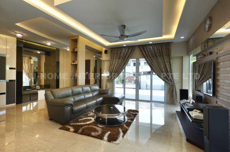 Contemporary, Modern, Retro Design - Living Room - Landed House - Design by U-Home Interior Design Pte Ltd
