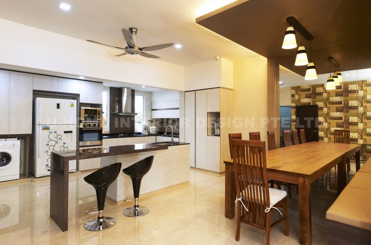 Contemporary, Modern, Retro Design - Kitchen - Landed House - Design by U-Home Interior Design Pte Ltd