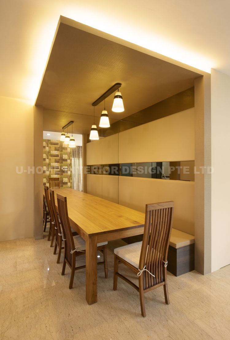Contemporary, Modern, Retro Design - Dining Room - Landed House - Design by U-Home Interior Design Pte Ltd