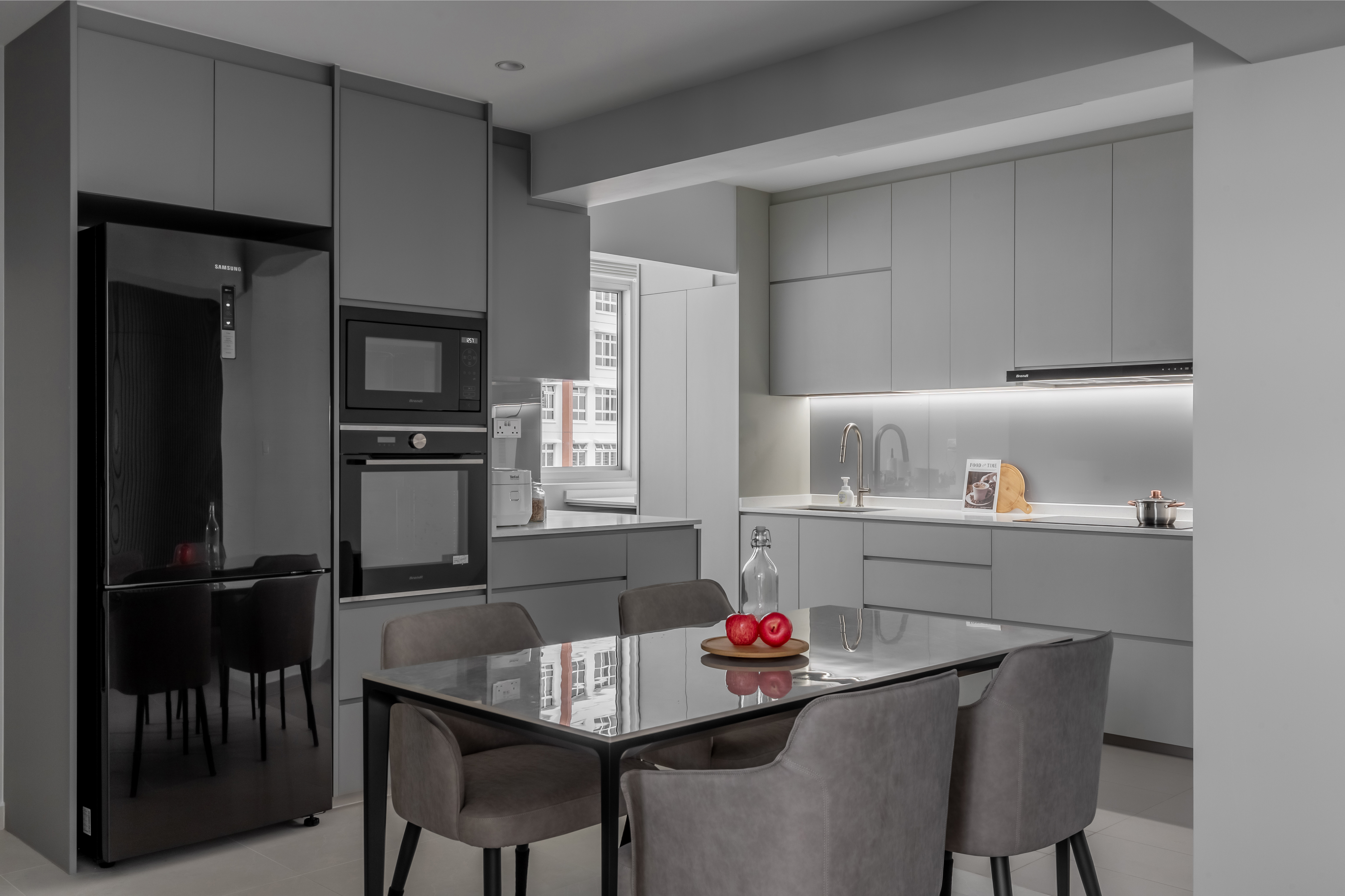 Minimalist, Modern Design - Dining Room - HDB 4 Room - Design by U-Home Interior Design Pte Ltd