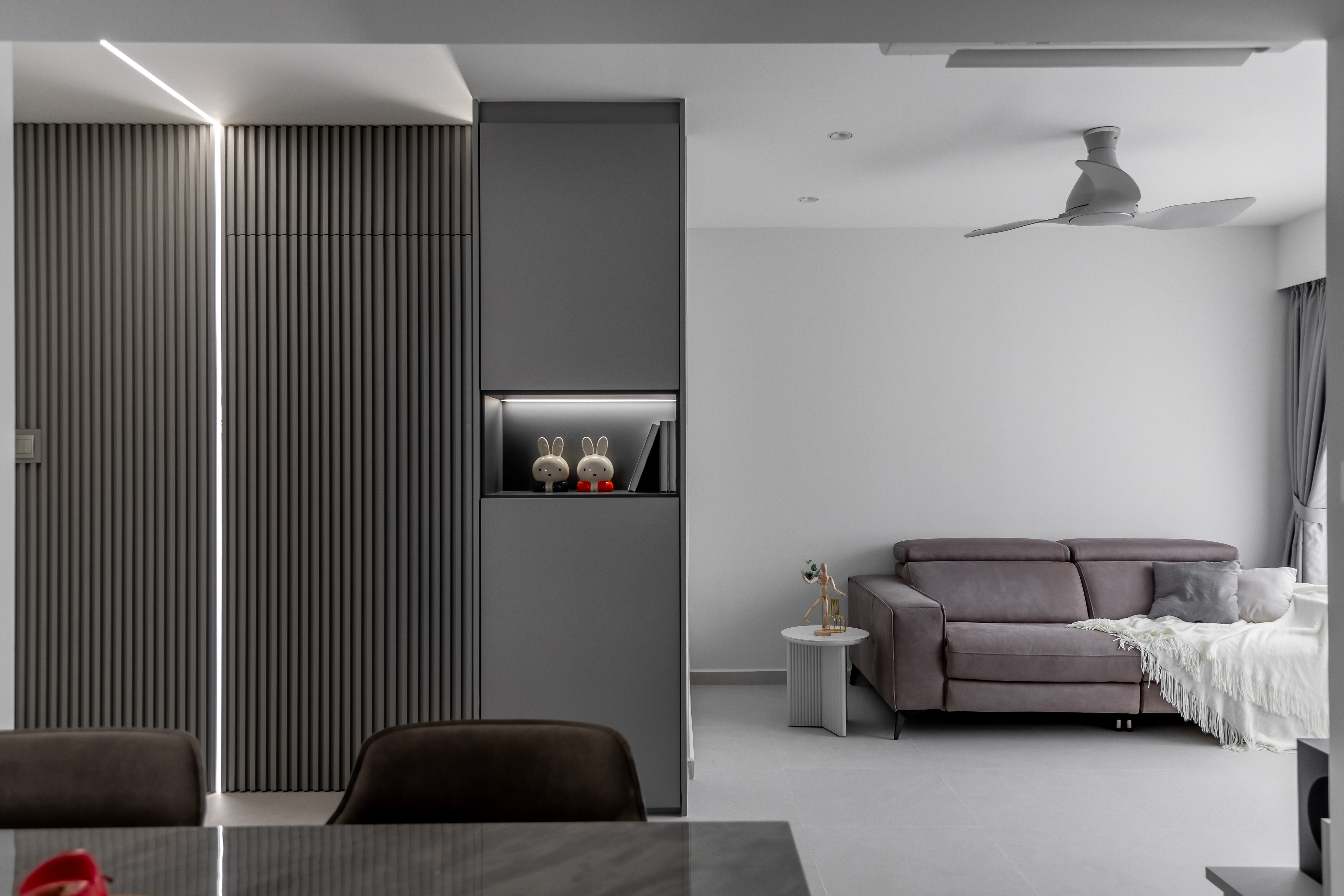 Minimalist, Modern Design - Living Room - HDB 4 Room - Design by U-Home Interior Design Pte Ltd