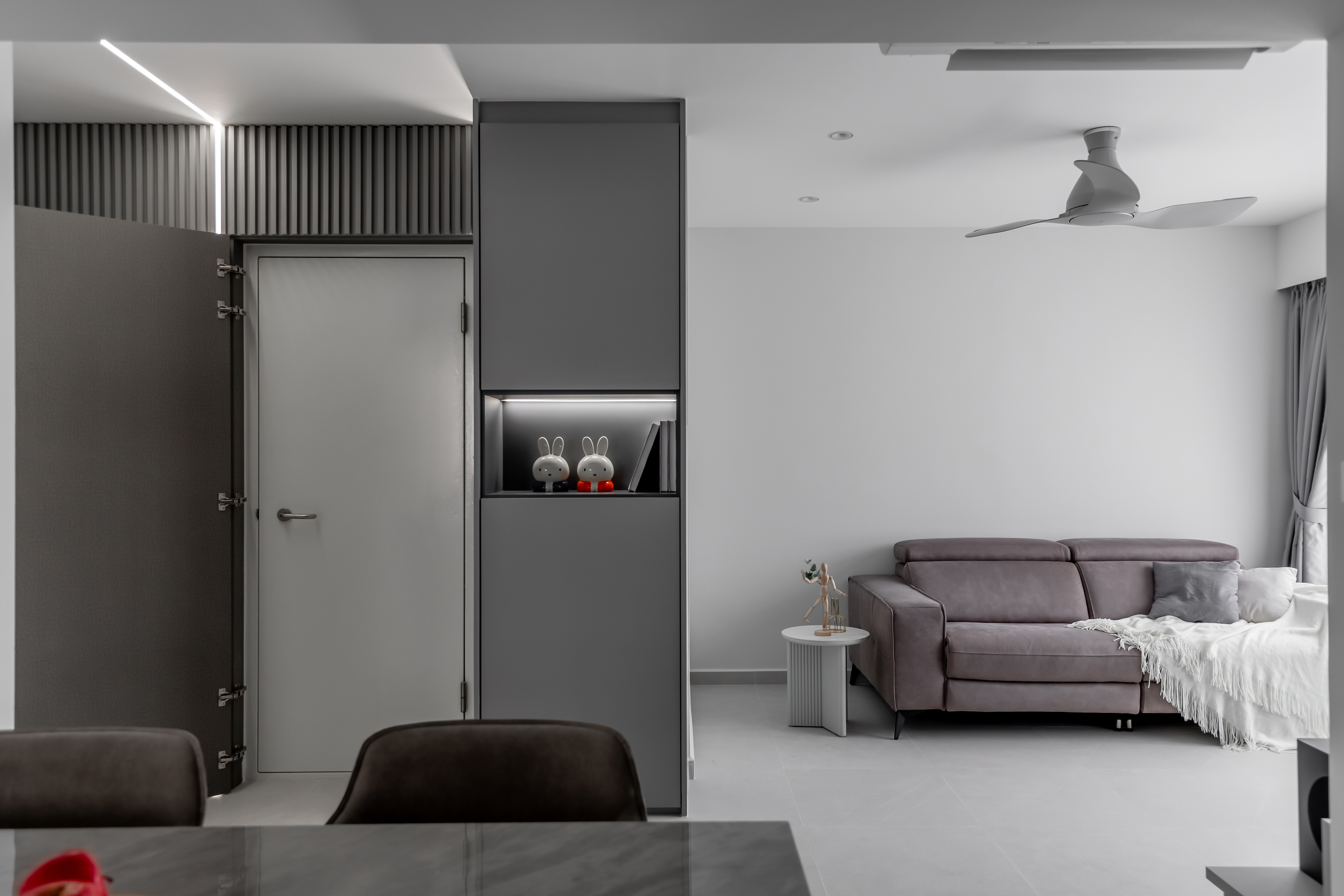 Minimalist, Modern Design - Living Room - HDB 4 Room - Design by U-Home Interior Design Pte Ltd