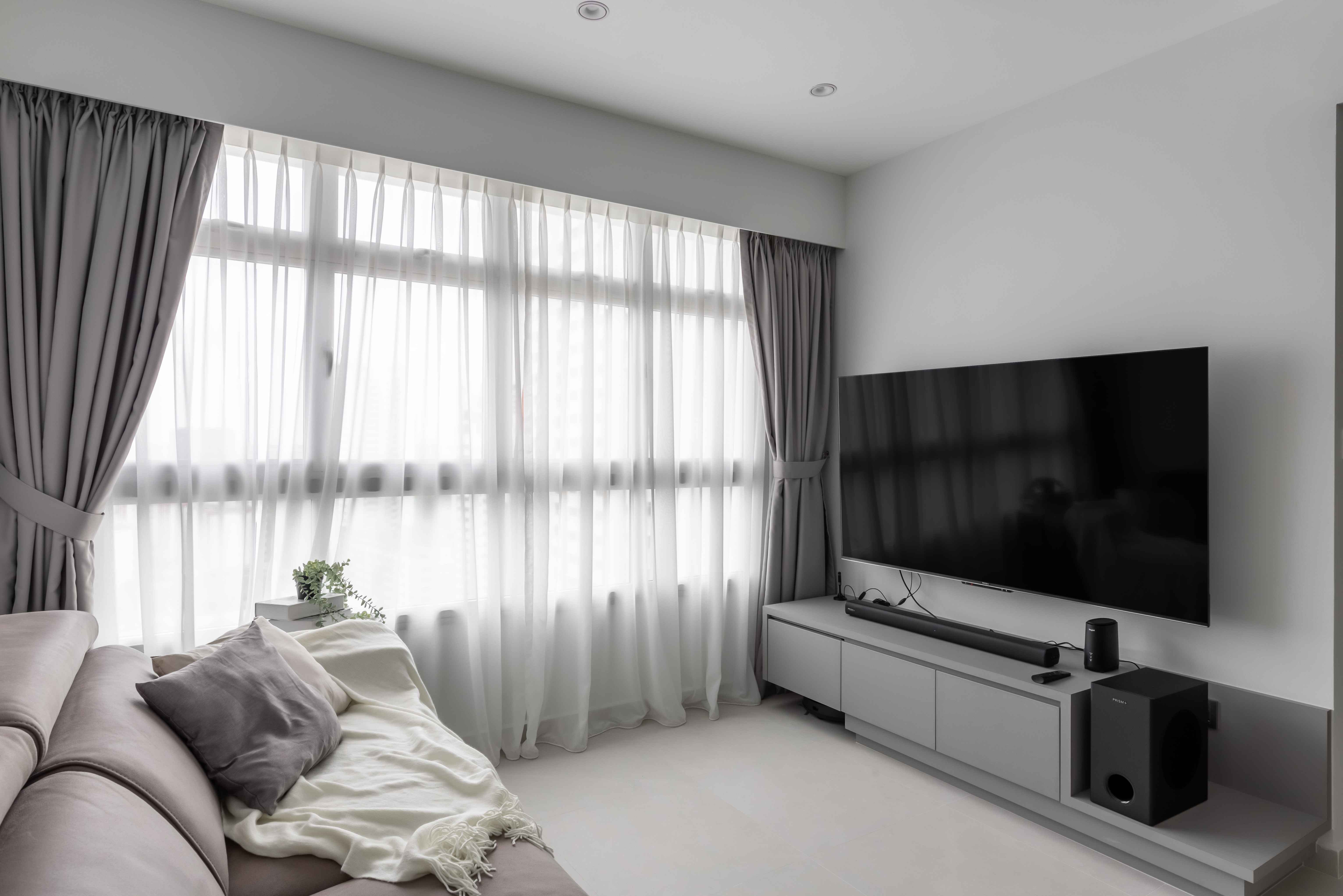 Minimalist, Modern Design - Living Room - HDB 4 Room - Design by U-Home Interior Design Pte Ltd