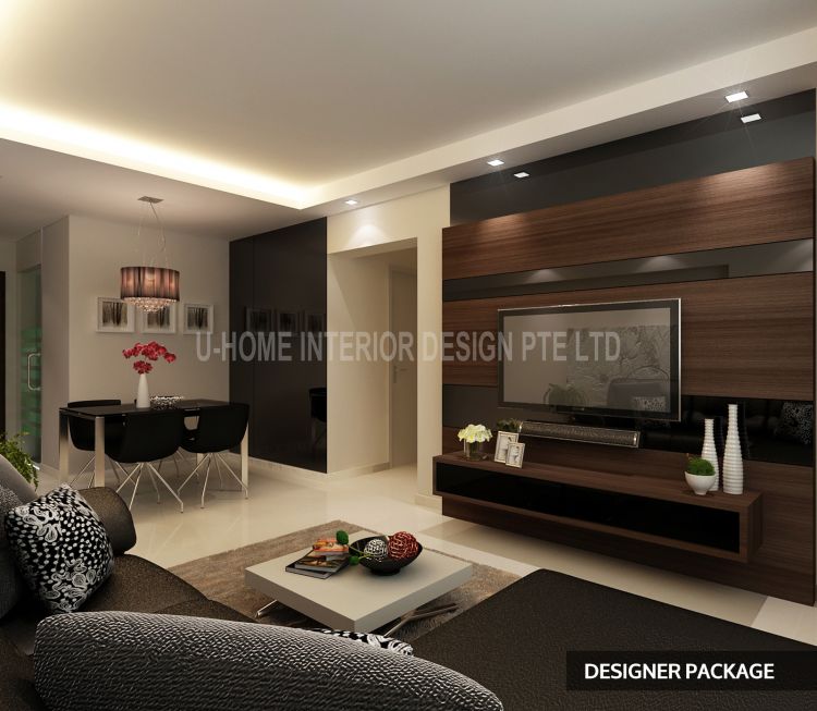 Modern Design - Living Room - HDB 4 Room - Design by U-Home Interior Design Pte Ltd