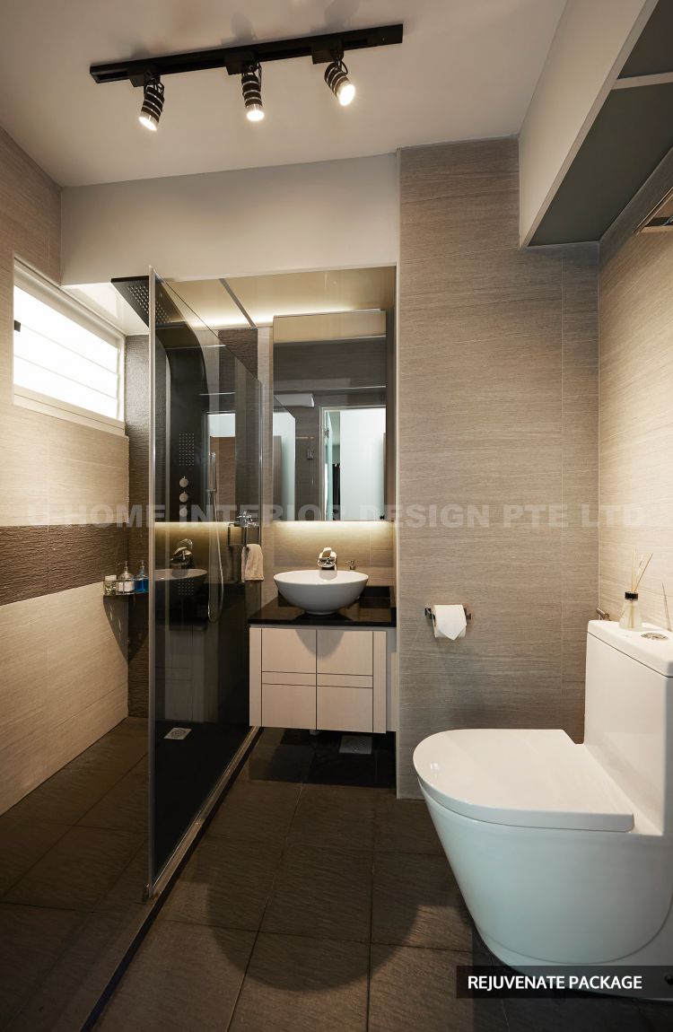 Modern Design - Bathroom - HDB 4 Room - Design by U-Home Interior Design Pte Ltd