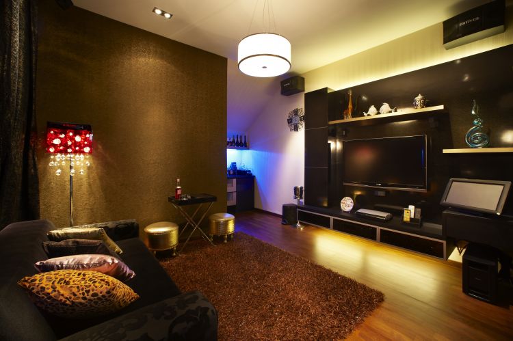 Contemporary, Modern Design - Entertainment Room - Landed House - Design by U-Home Interior Design Pte Ltd