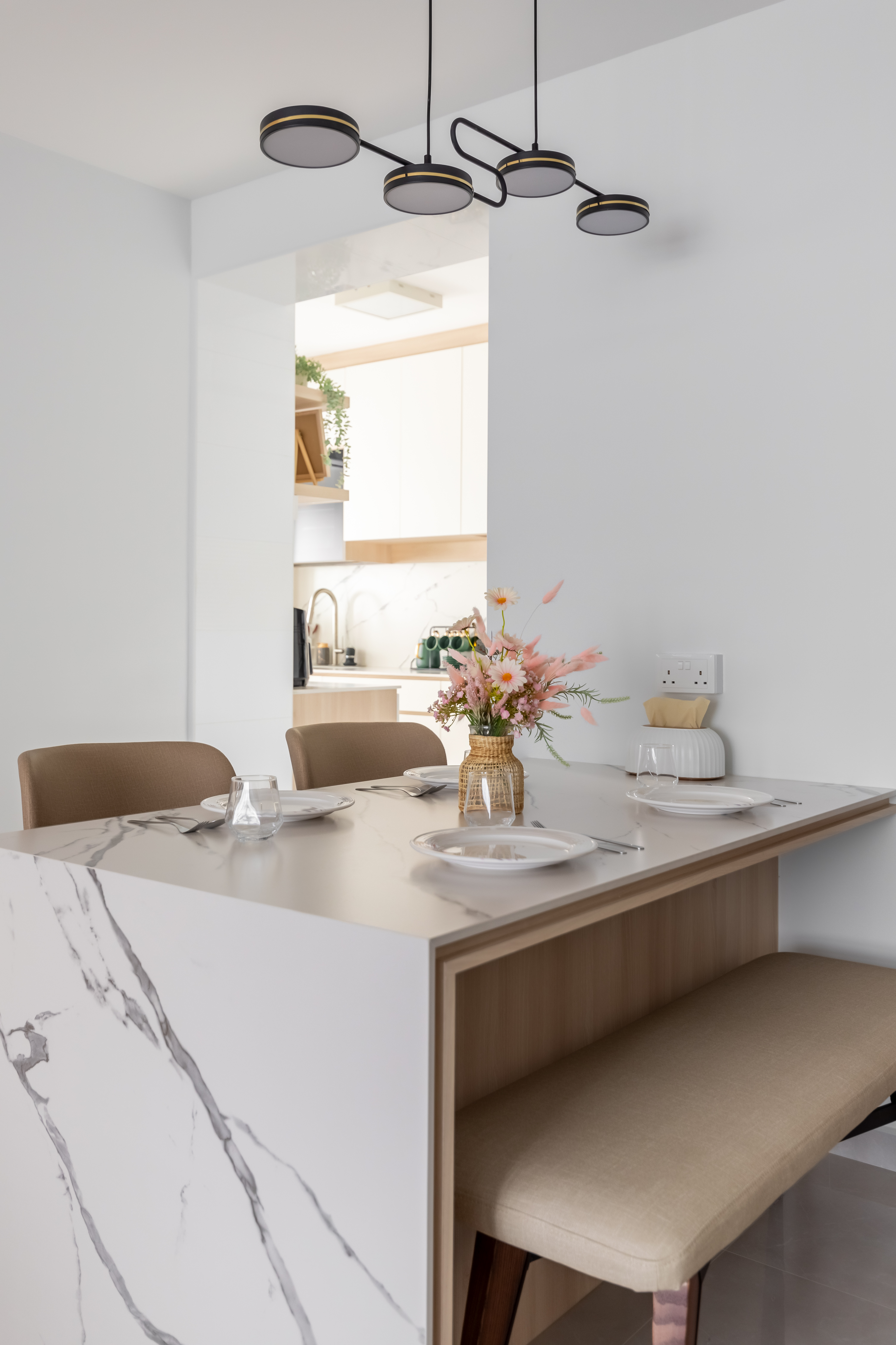 Contemporary, Minimalist, Scandinavian Design - Dining Room - HDB 4 Room - Design by U-Home Interior Design Pte Ltd