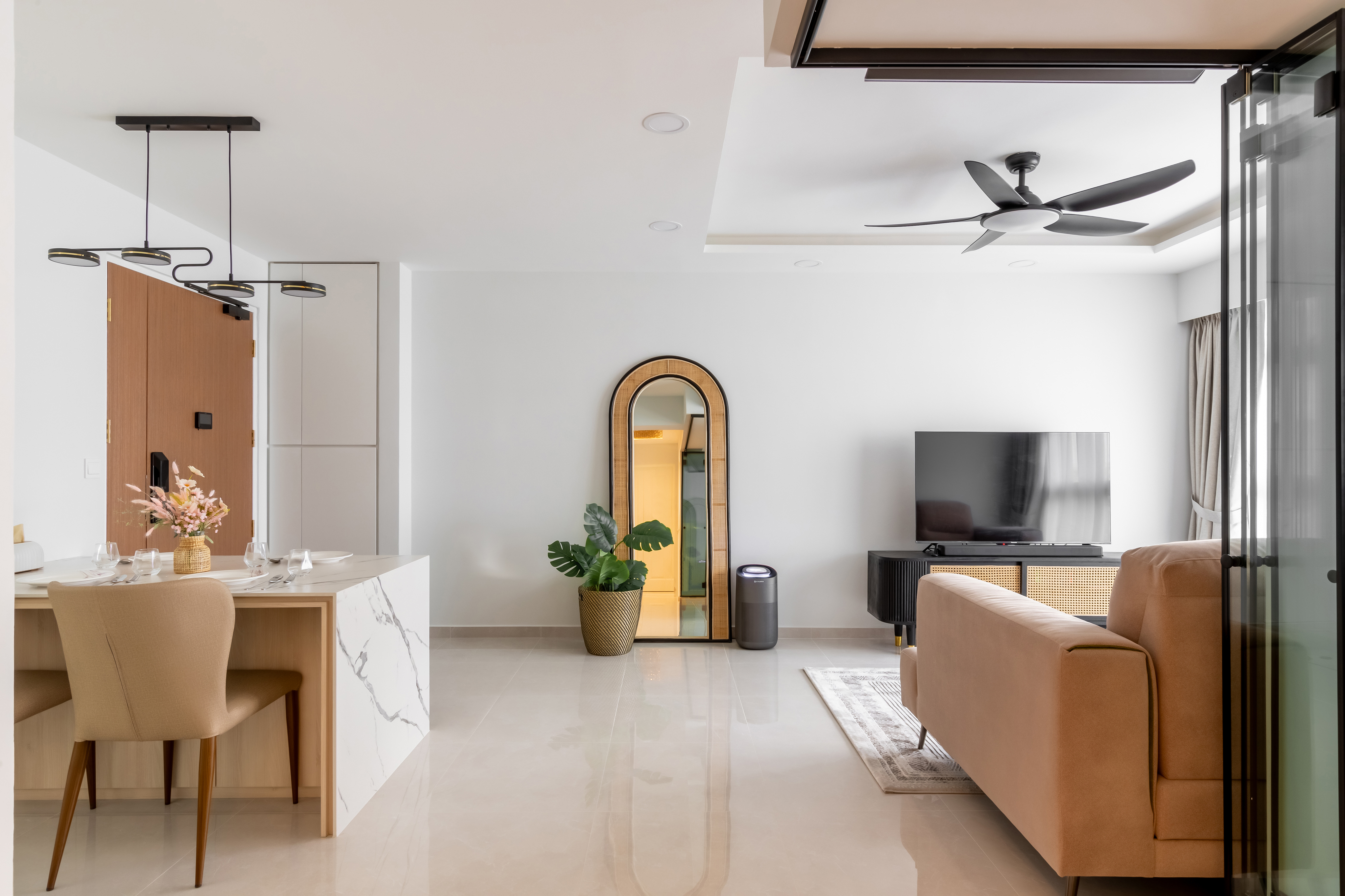 Contemporary, Minimalist, Scandinavian Design - Living Room - HDB 4 Room - Design by U-Home Interior Design Pte Ltd