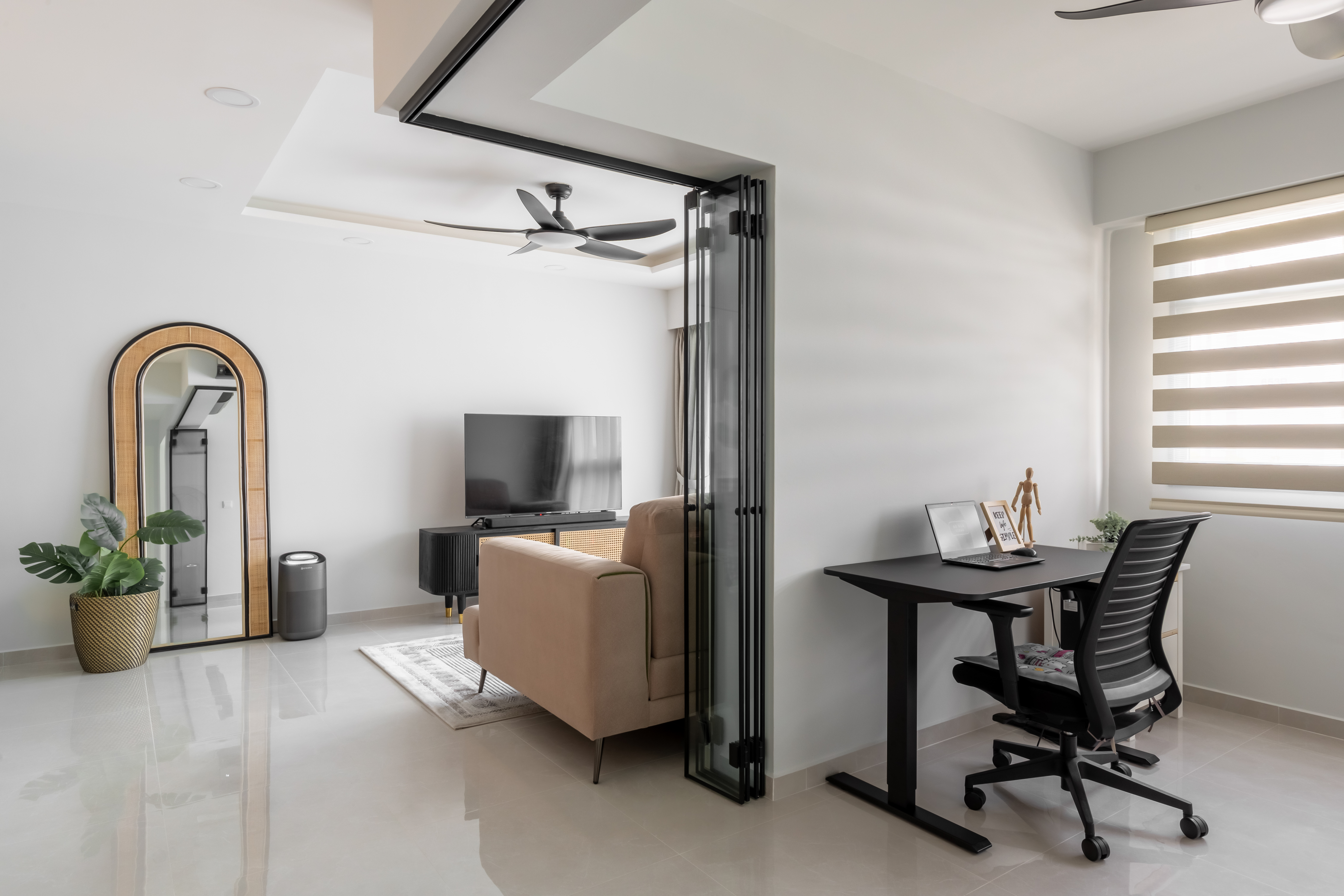 Contemporary, Minimalist, Scandinavian Design - Study Room - HDB 4 Room - Design by U-Home Interior Design Pte Ltd