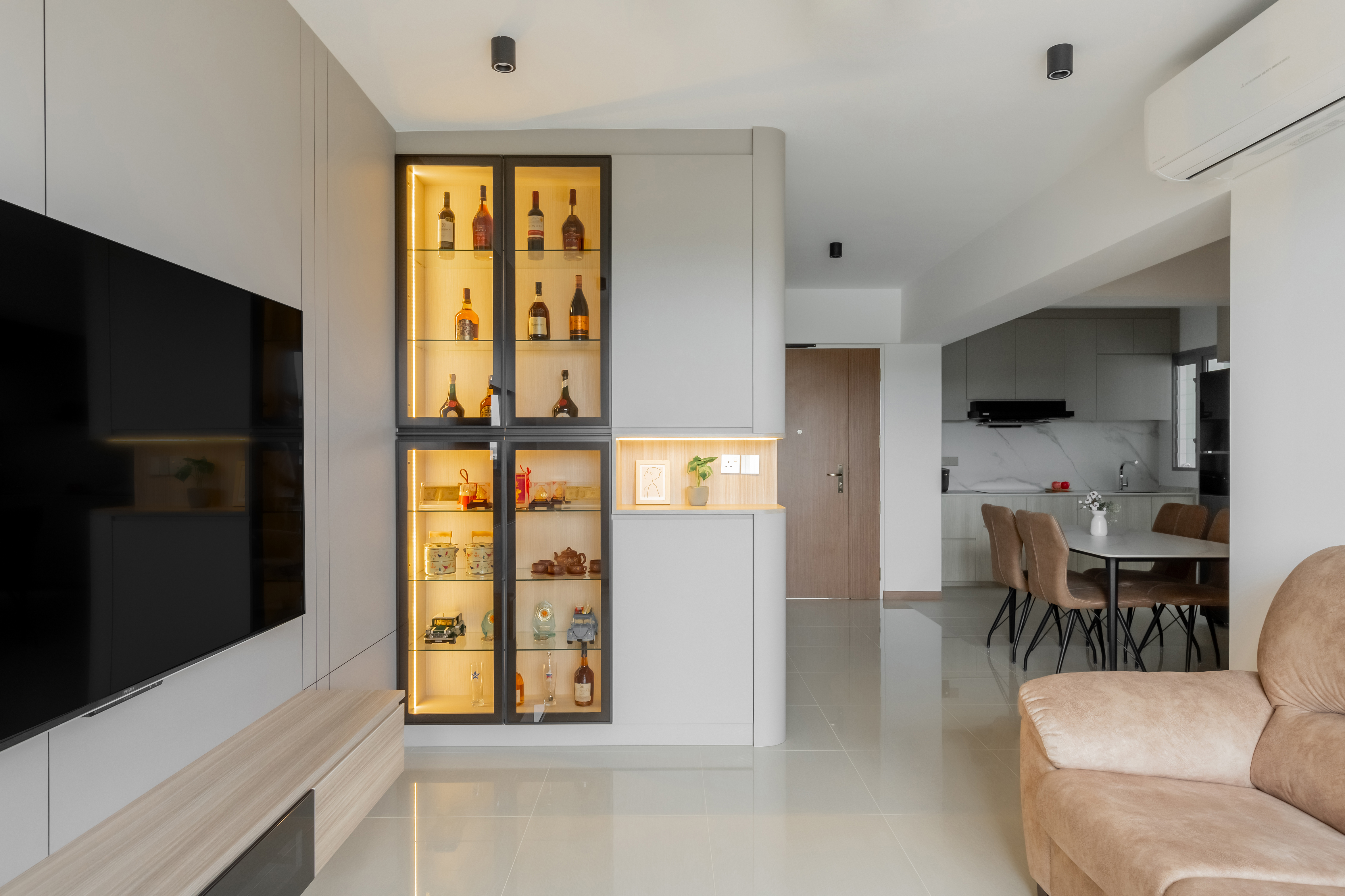 Contemporary, Minimalist, Modern Design - Living Room - HDB 4 Room - Design by U-Home Interior Design Pte Ltd
