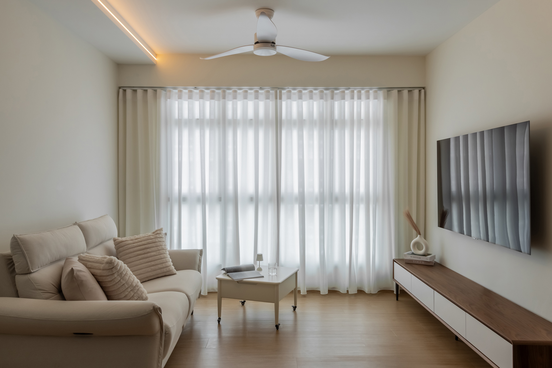 Minimalist, Modern, Scandinavian Design - Living Room - HDB 4 Room - Design by U-Home Interior Design Pte Ltd