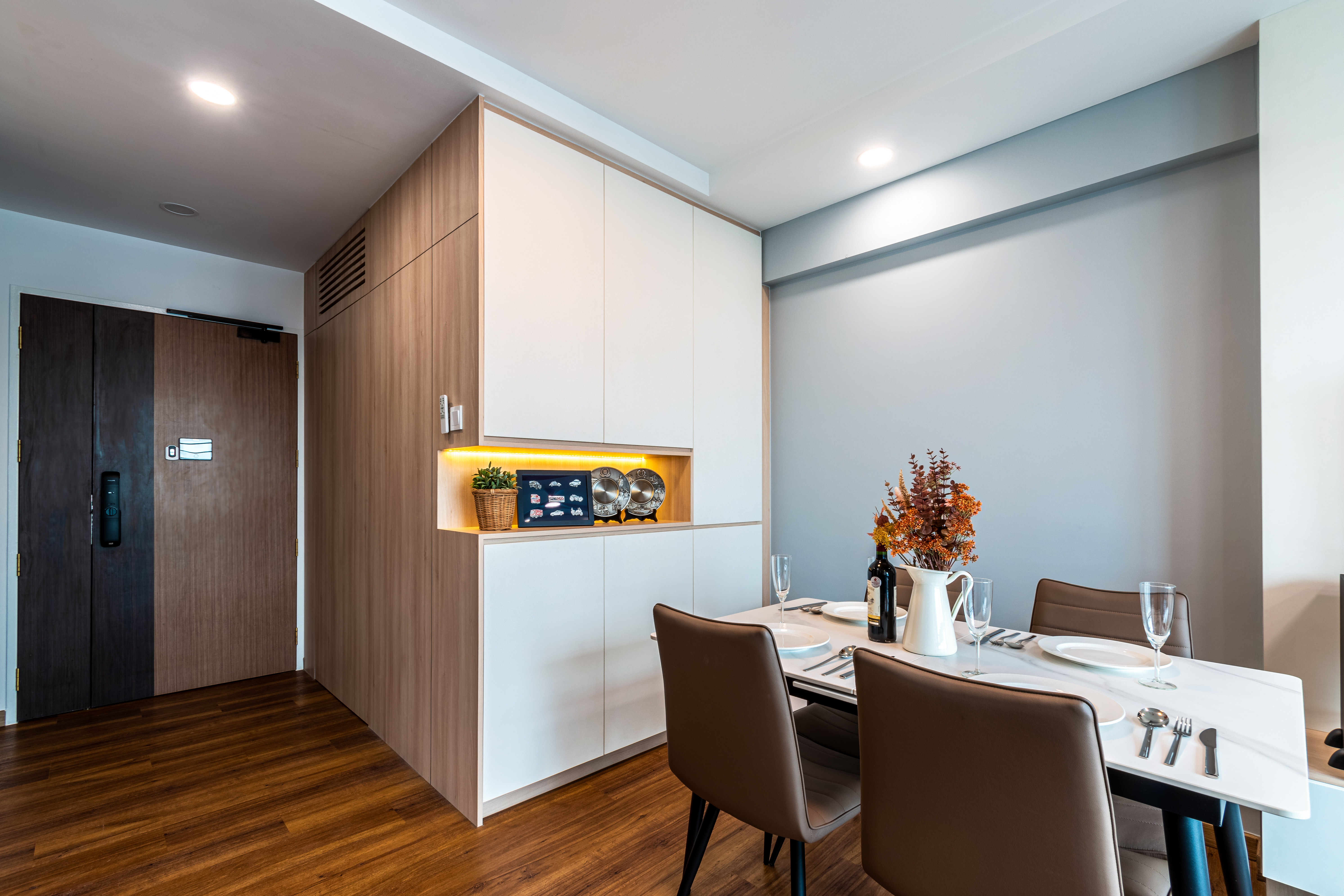 Minimalist, Modern, Scandinavian Design - Dining Room - HDB 3 Room - Design by U-Home Interior Design Pte Ltd