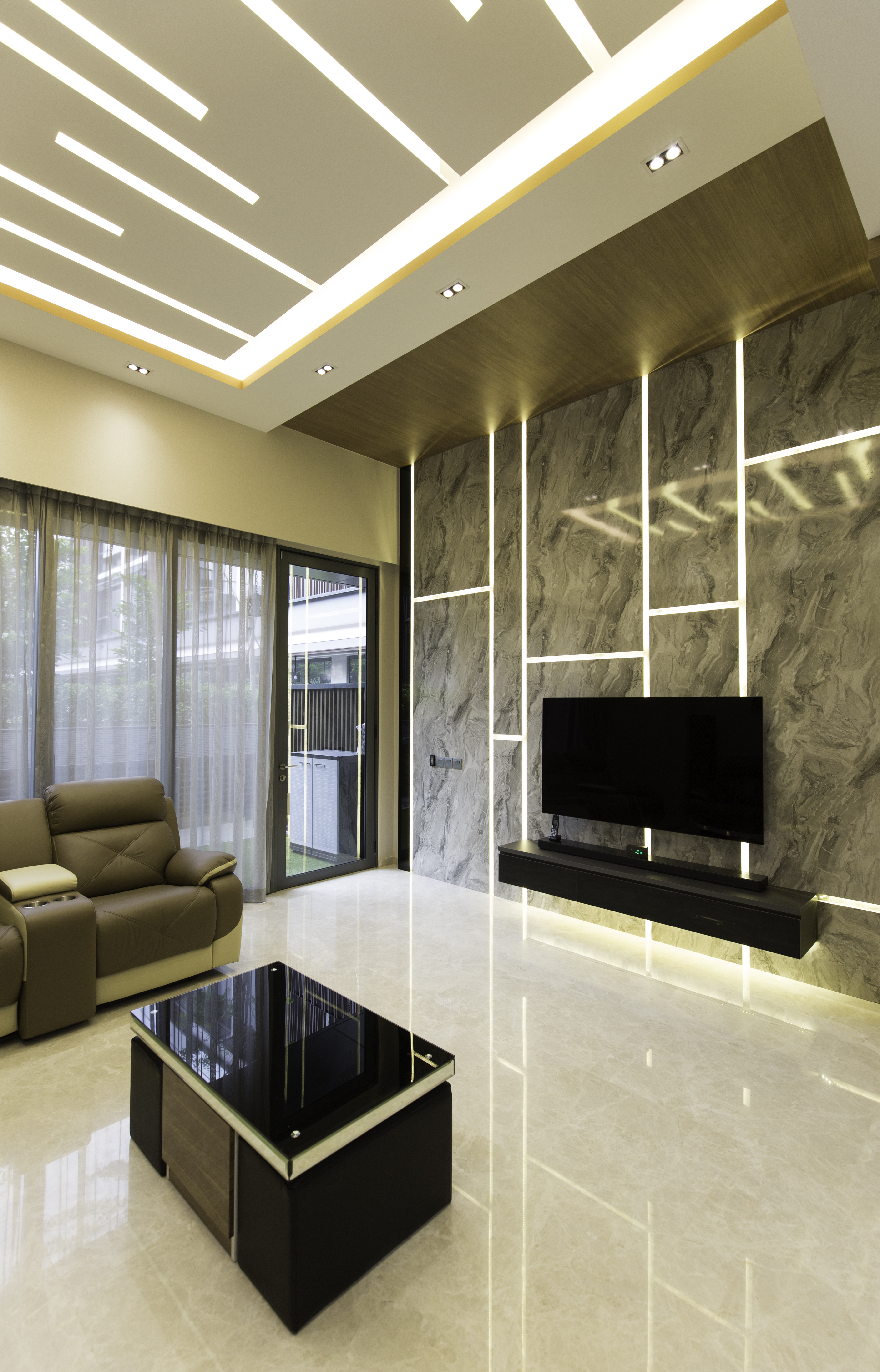 Contemporary, Modern Design - Living Room - Landed House - Design by U-Home Interior Design Pte Ltd