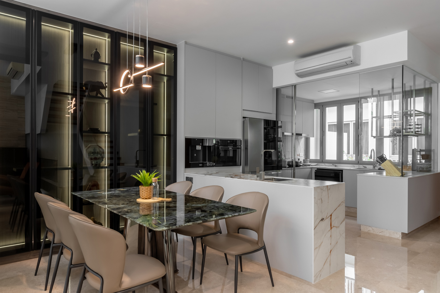 Contemporary, Modern Design - Dining Room - Condominium - Design by U-Home Interior Design Pte Ltd