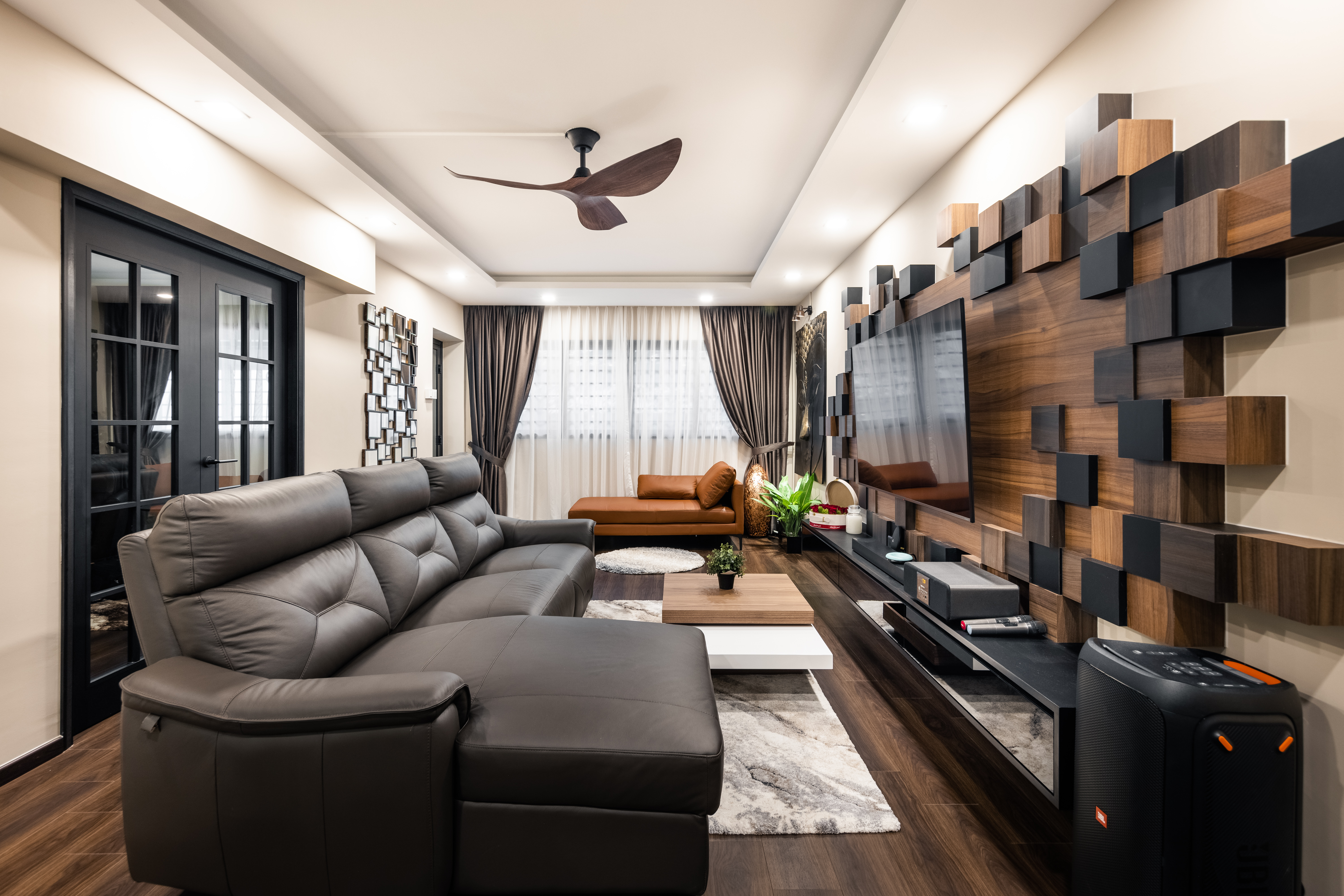 Contemporary, Modern Design - Living Room - HDB Executive Apartment - Design by U-Home Interior Design Pte Ltd