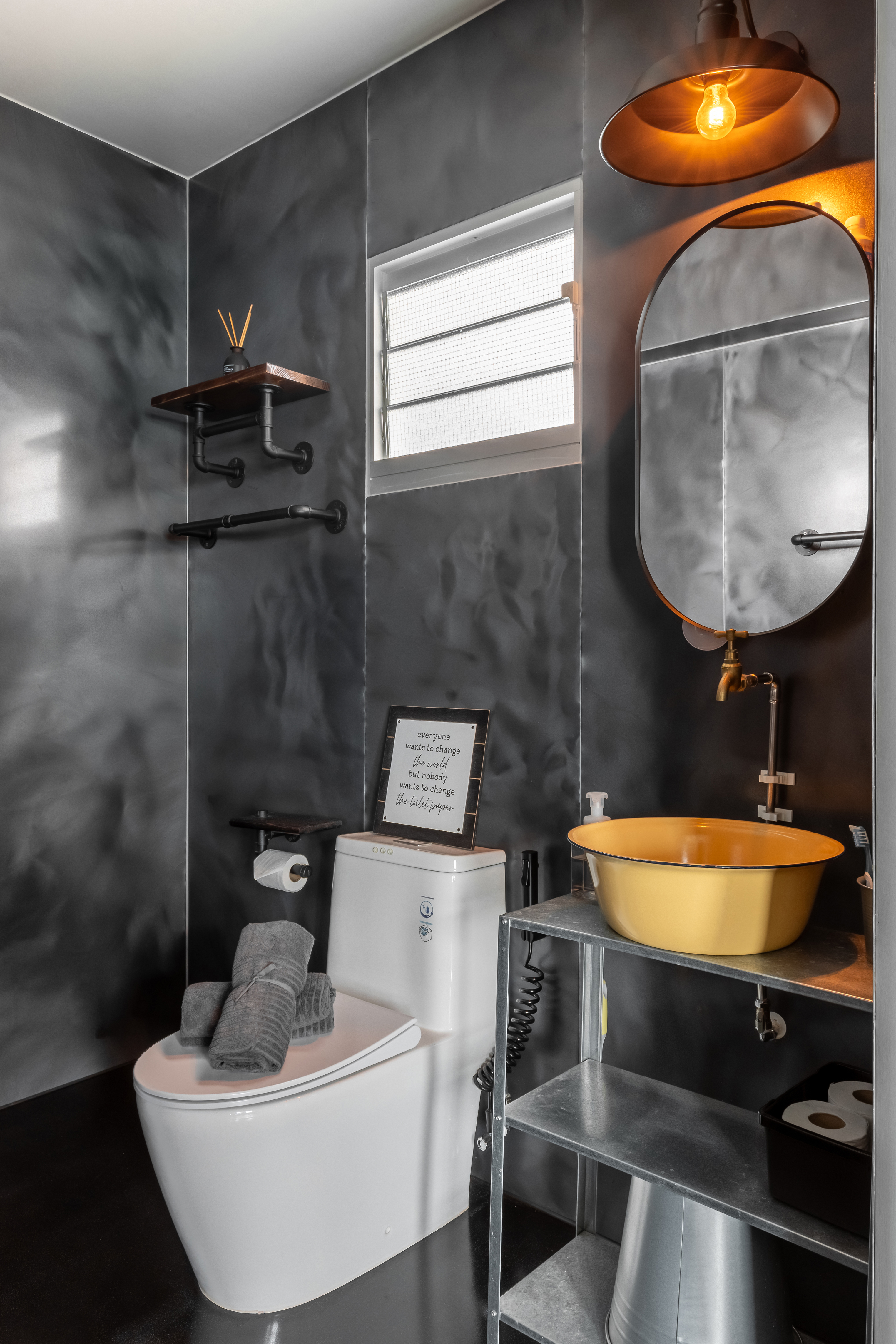 Industrial Design - Bathroom - HDB Studio Apartment - Design by U-Home Interior Design Pte Ltd