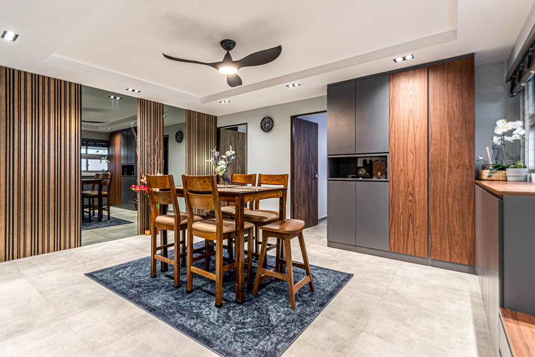 Contemporary, Modern Design - Dining Room - HDB 4 Room - Design by U-Home Interior Design Pte Ltd