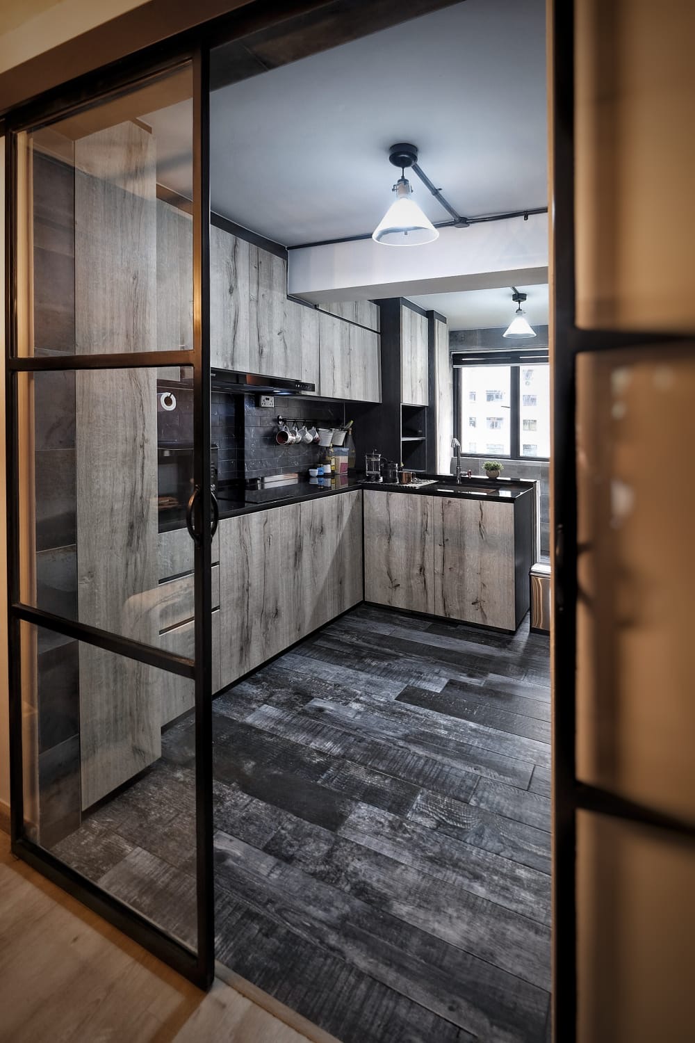 Industrial, Rustic Design - Kitchen - HDB 3 Room - Design by United Team Lifestyle