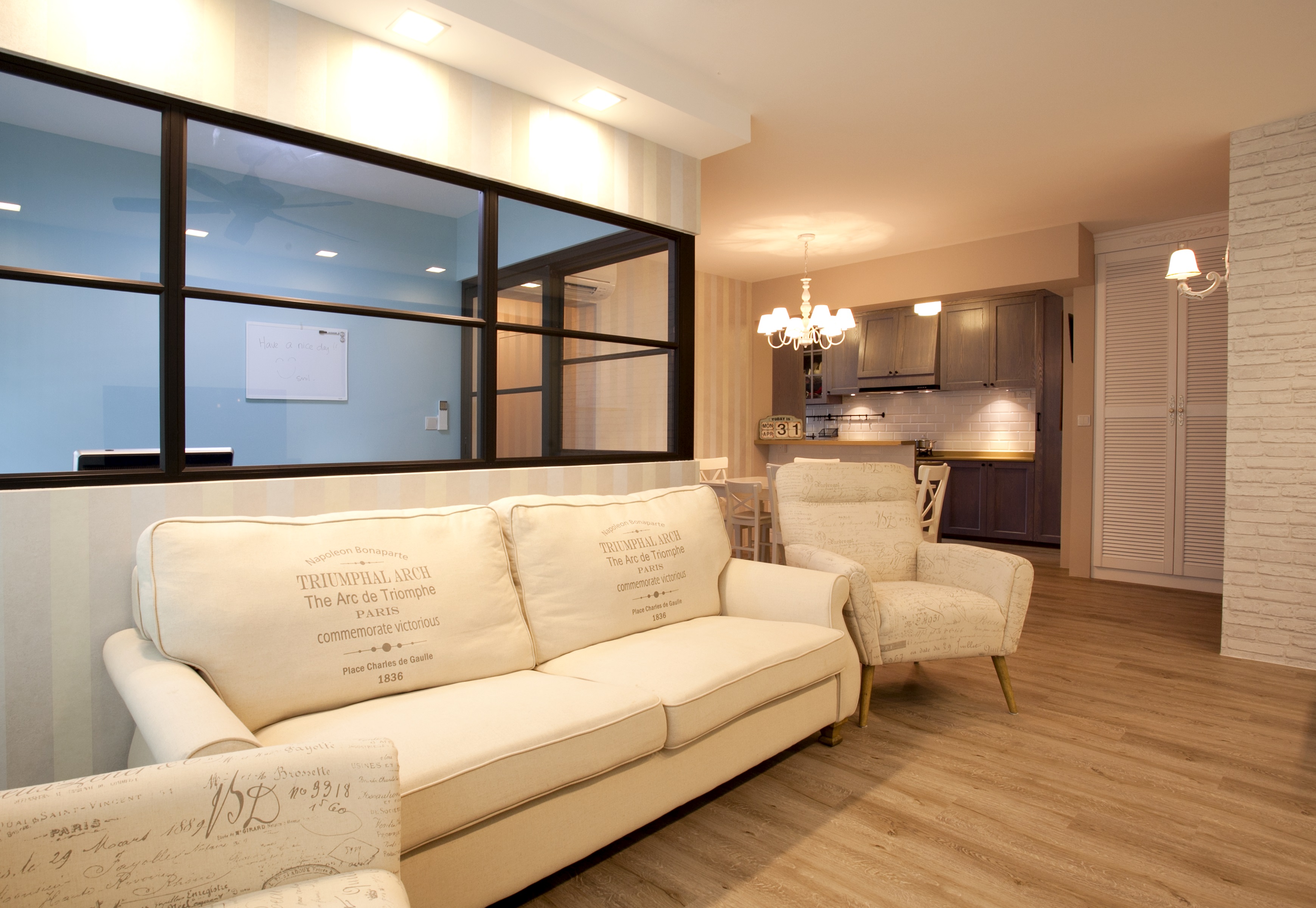 Contemporary, Mediterranean, Scandinavian Design - Living Room - HDB 4 Room - Design by United Team Lifestyle