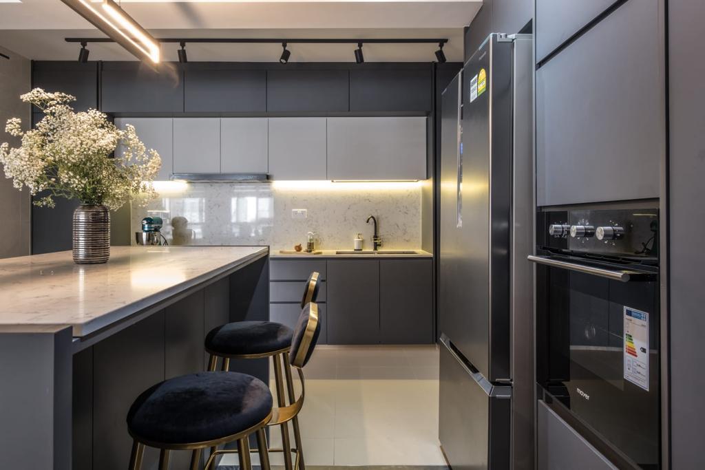 Contemporary, Mediterranean, Modern Design - Kitchen - HDB 5 Room - Design by United Team Lifestyle