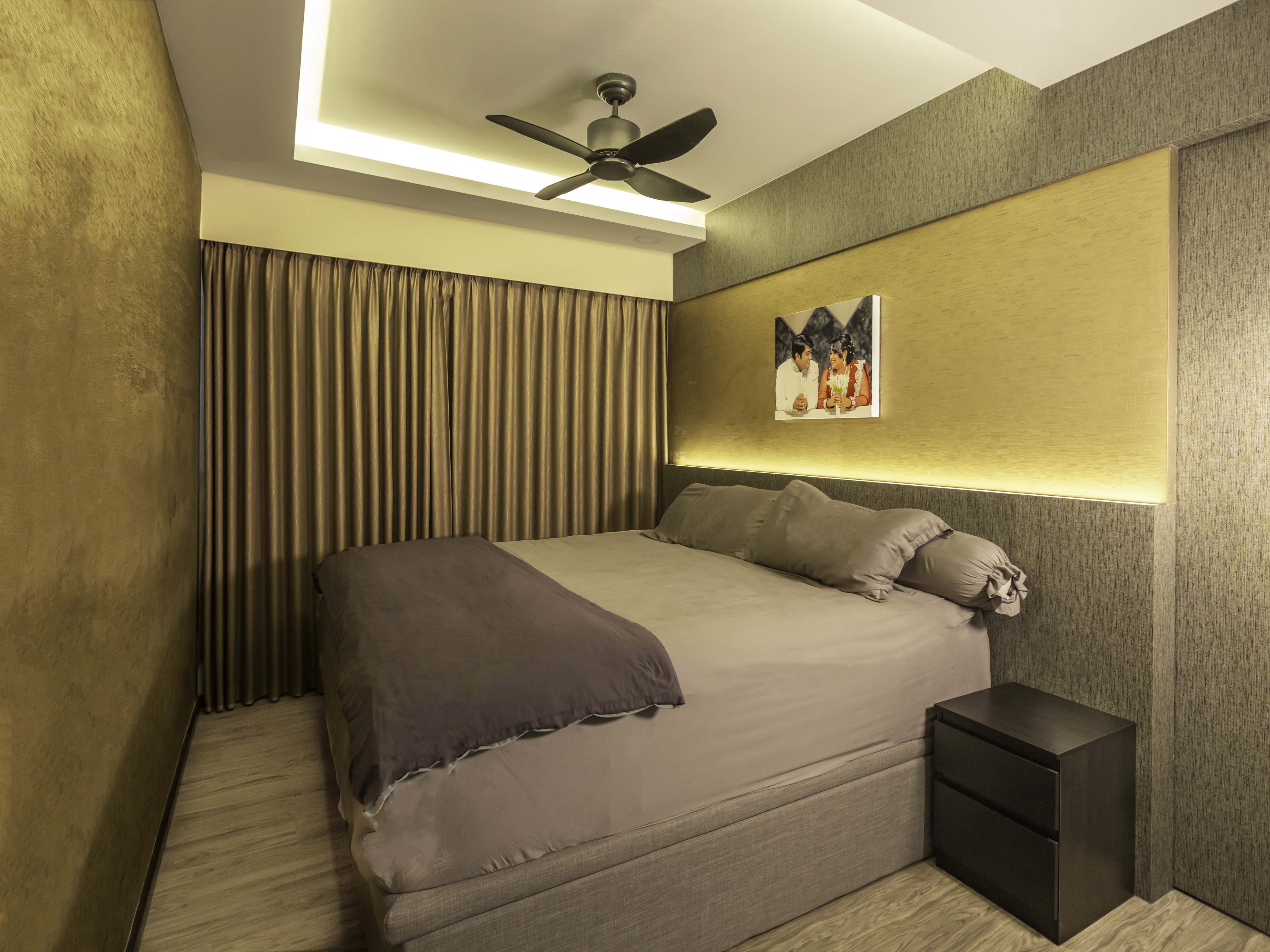 Modern, Resort Design - Bedroom - HDB 4 Room - Design by Vegas Interior Design Pte Ltd