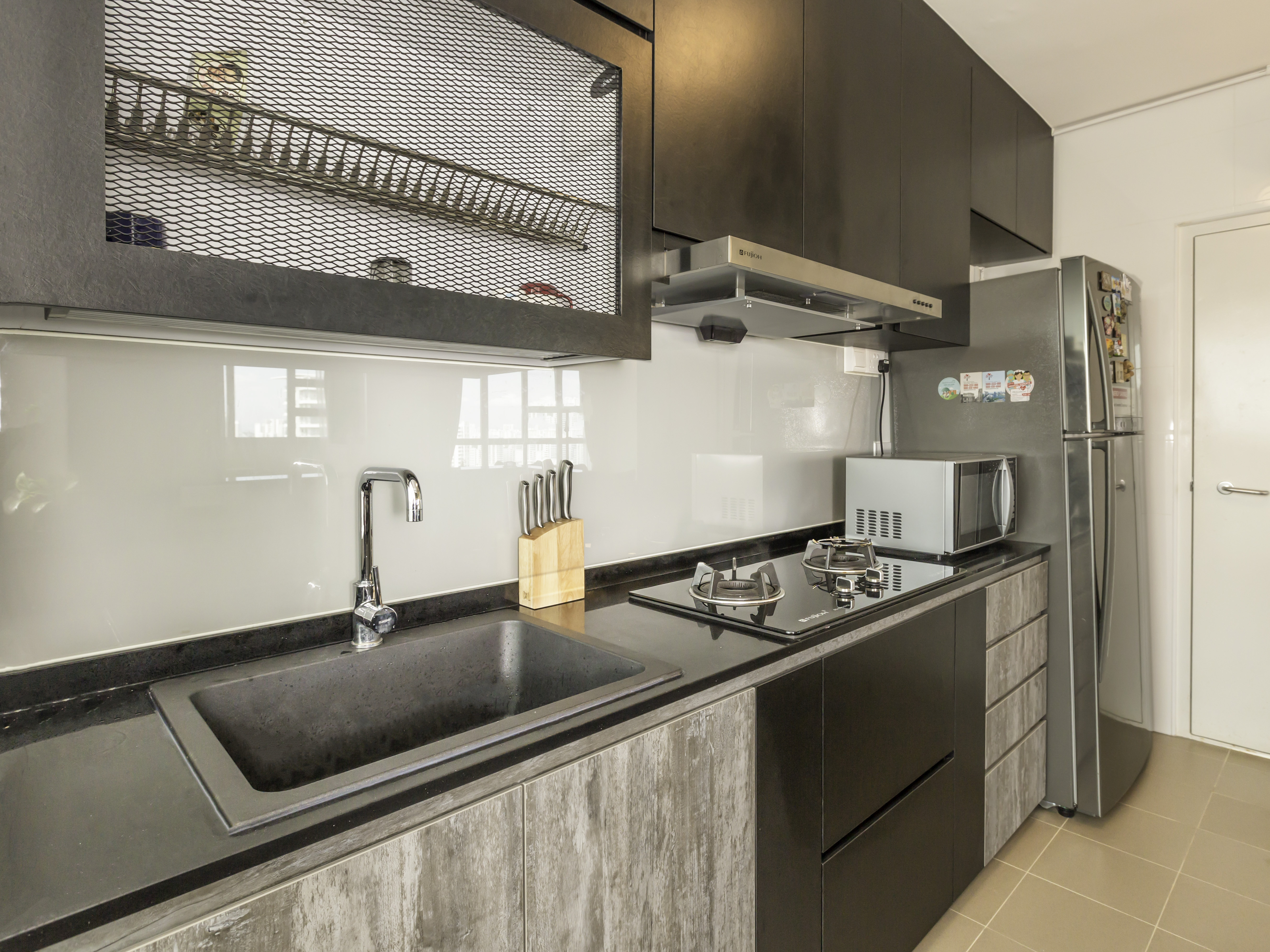 Modern, Resort Design - Kitchen - HDB 4 Room - Design by Vegas Interior Design Pte Ltd