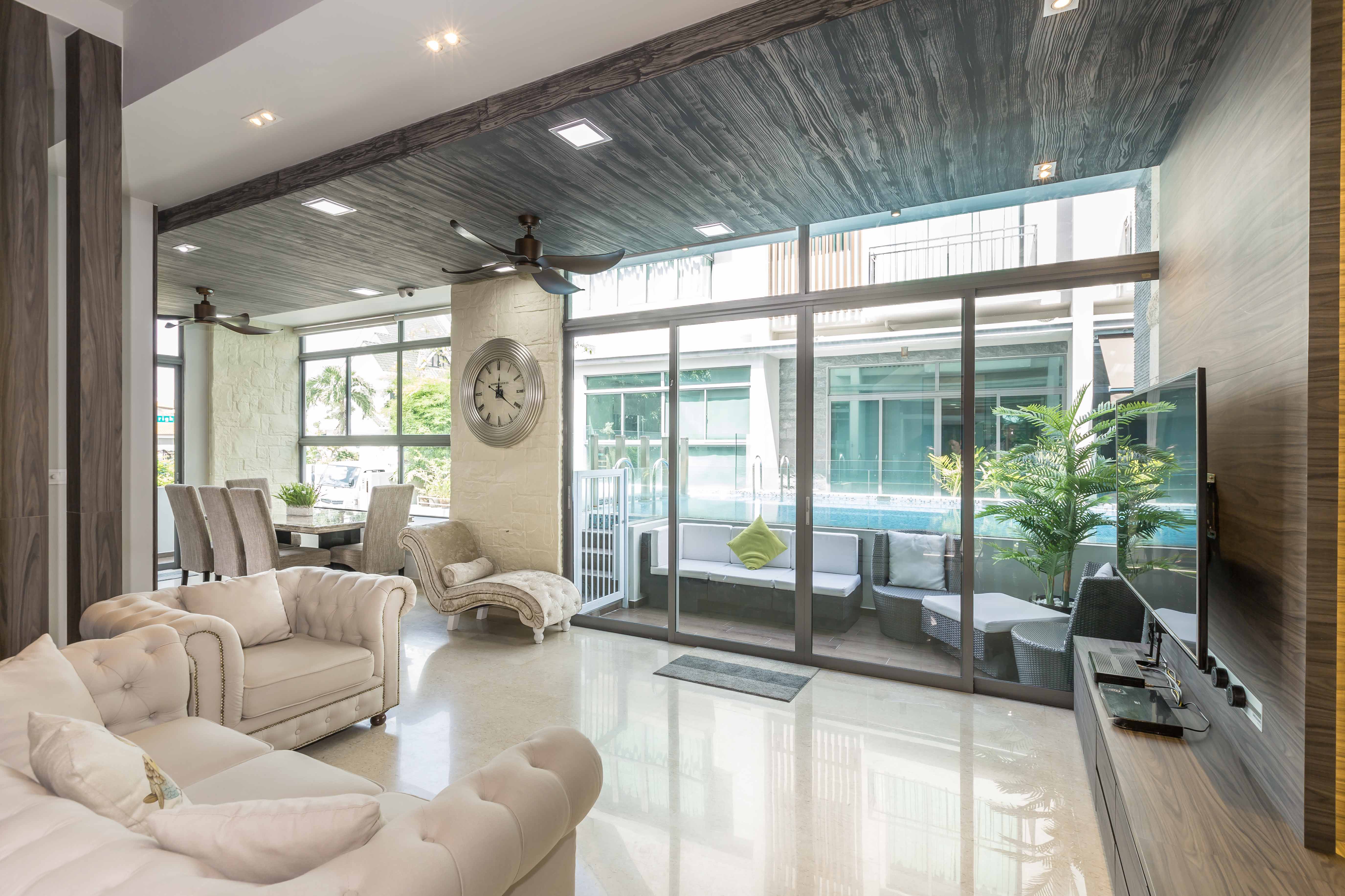 Resort Design - Living Room - Landed House - Design by Vegas Interior Design Pte Ltd