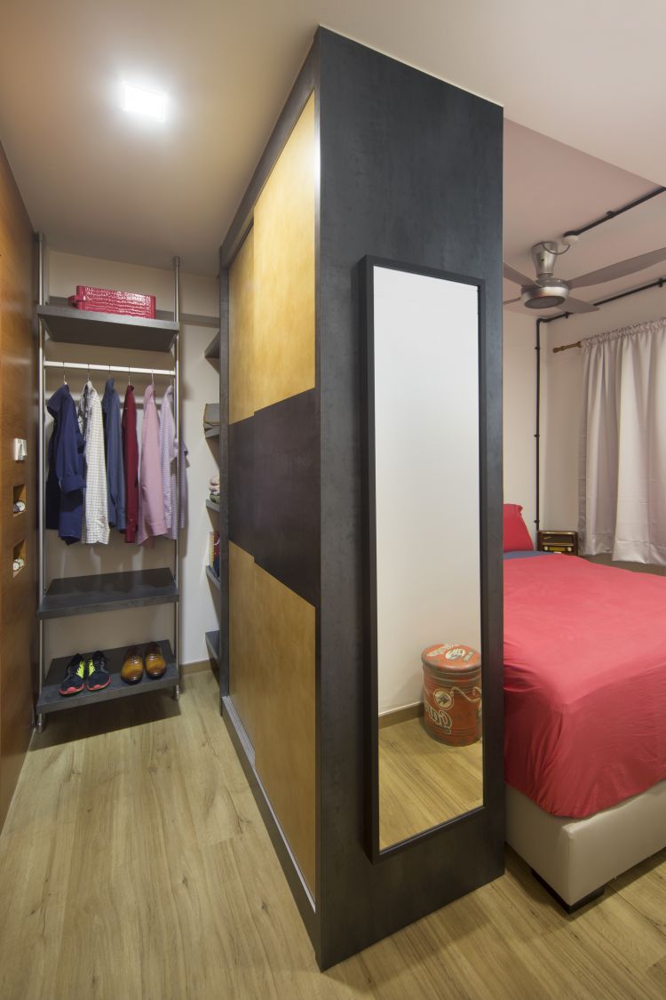 Industrial, Retro Design - Bedroom - HDB 4 Room - Design by Vegas Interior Design Pte Ltd