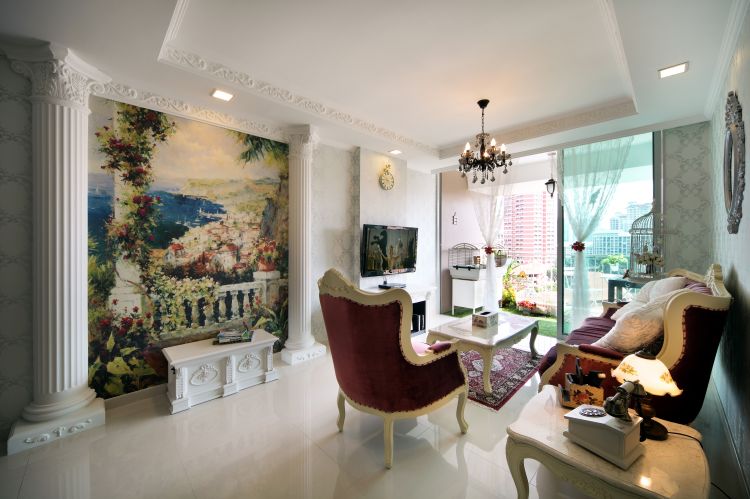 Classical, Vintage Design - Living Room - HDB 4 Room - Design by Vegas Interior Design Pte Ltd