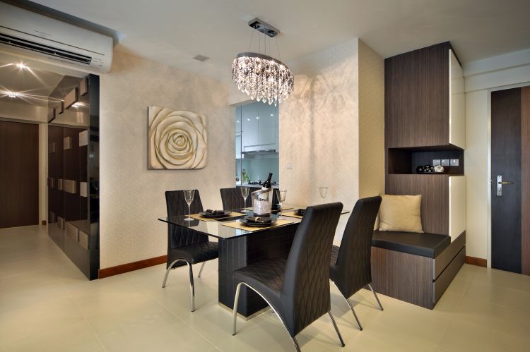 Classical, Contemporary Design - Dining Room - HDB 5 Room - Design by Vegas Interior Design Pte Ltd