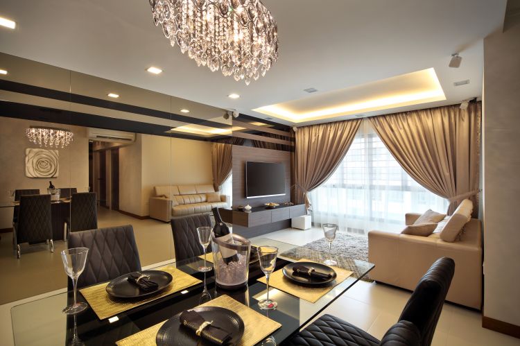 Classical, Contemporary Design - Dining Room - HDB 5 Room - Design by Vegas Interior Design Pte Ltd