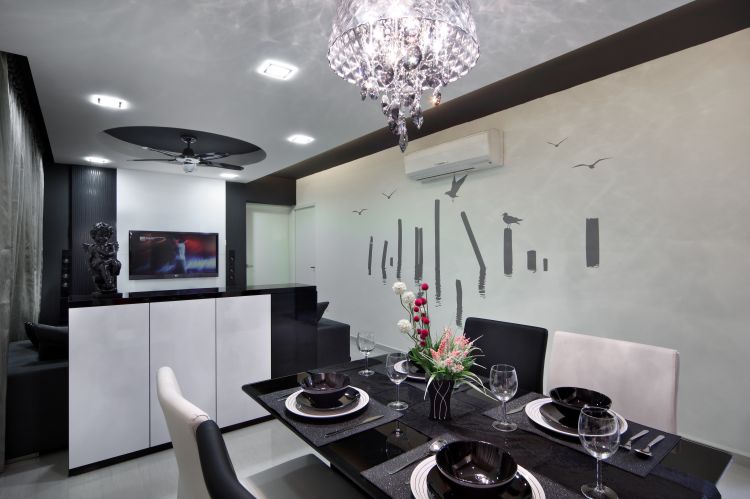 Classical, Modern Design - Dining Room - HDB 5 Room - Design by Vegas Interior Design Pte Ltd