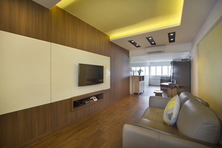 Contemporary Design - Living Room - HDB 3 Room - Design by Vegas Interior Design Pte Ltd