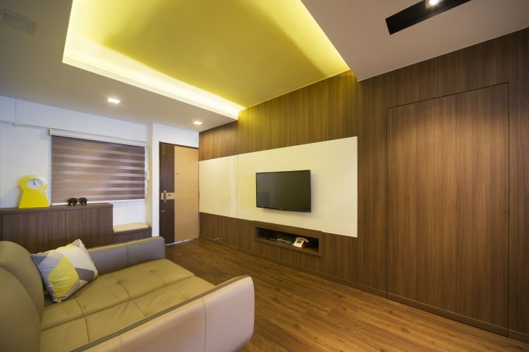 Contemporary Design - Living Room - HDB 3 Room - Design by Vegas Interior Design Pte Ltd