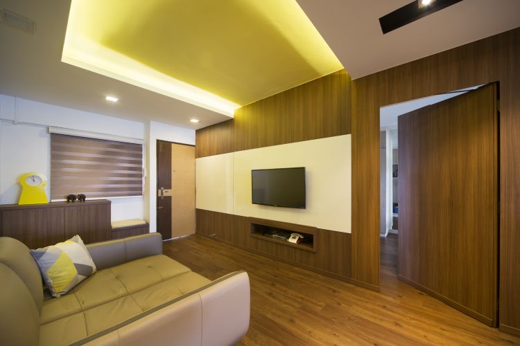Contemporary Design - Living Room - HDB 3 Room - Design by Vegas Interior Design Pte Ltd