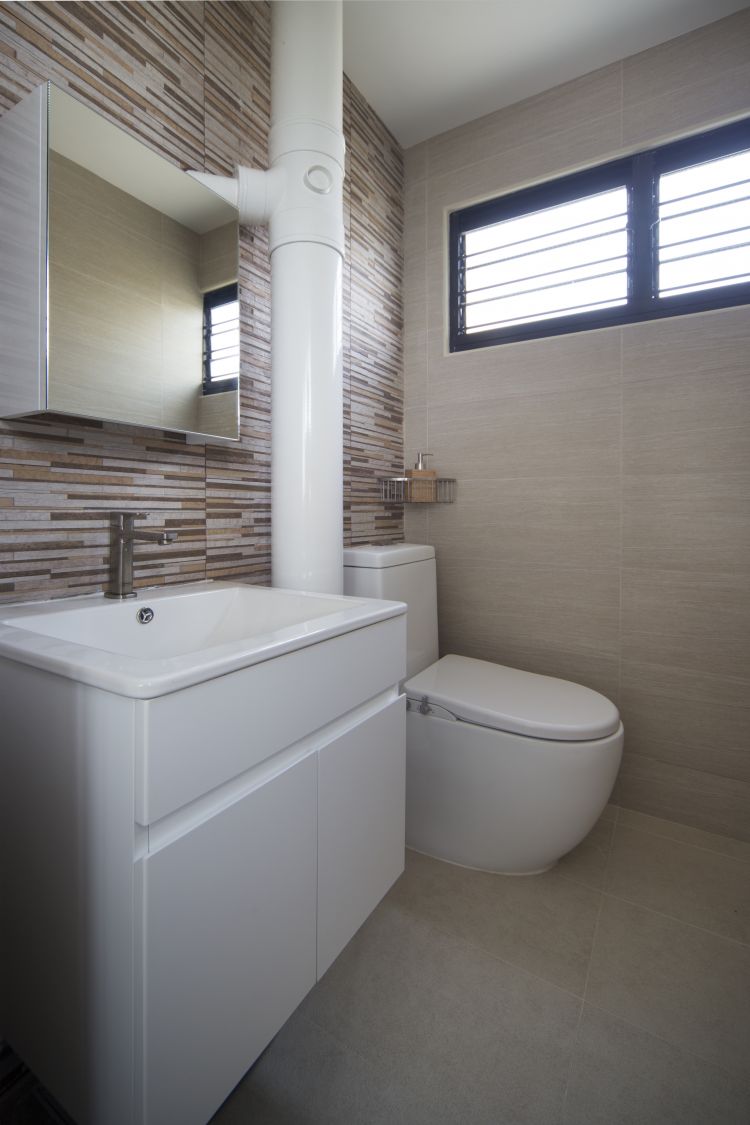 Contemporary Design - Bathroom - HDB 3 Room - Design by Vegas Interior Design Pte Ltd