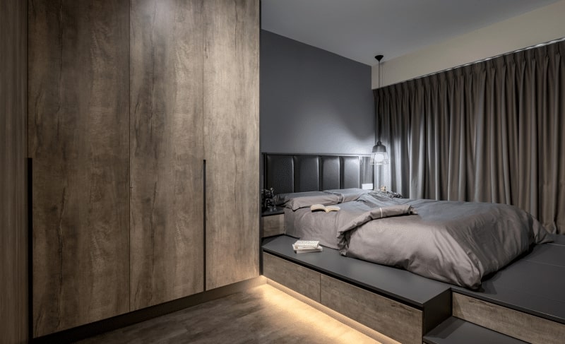 Industrial Design - Bedroom - HDB 4 Room - Design by Weiken.com Design Pte Ltd