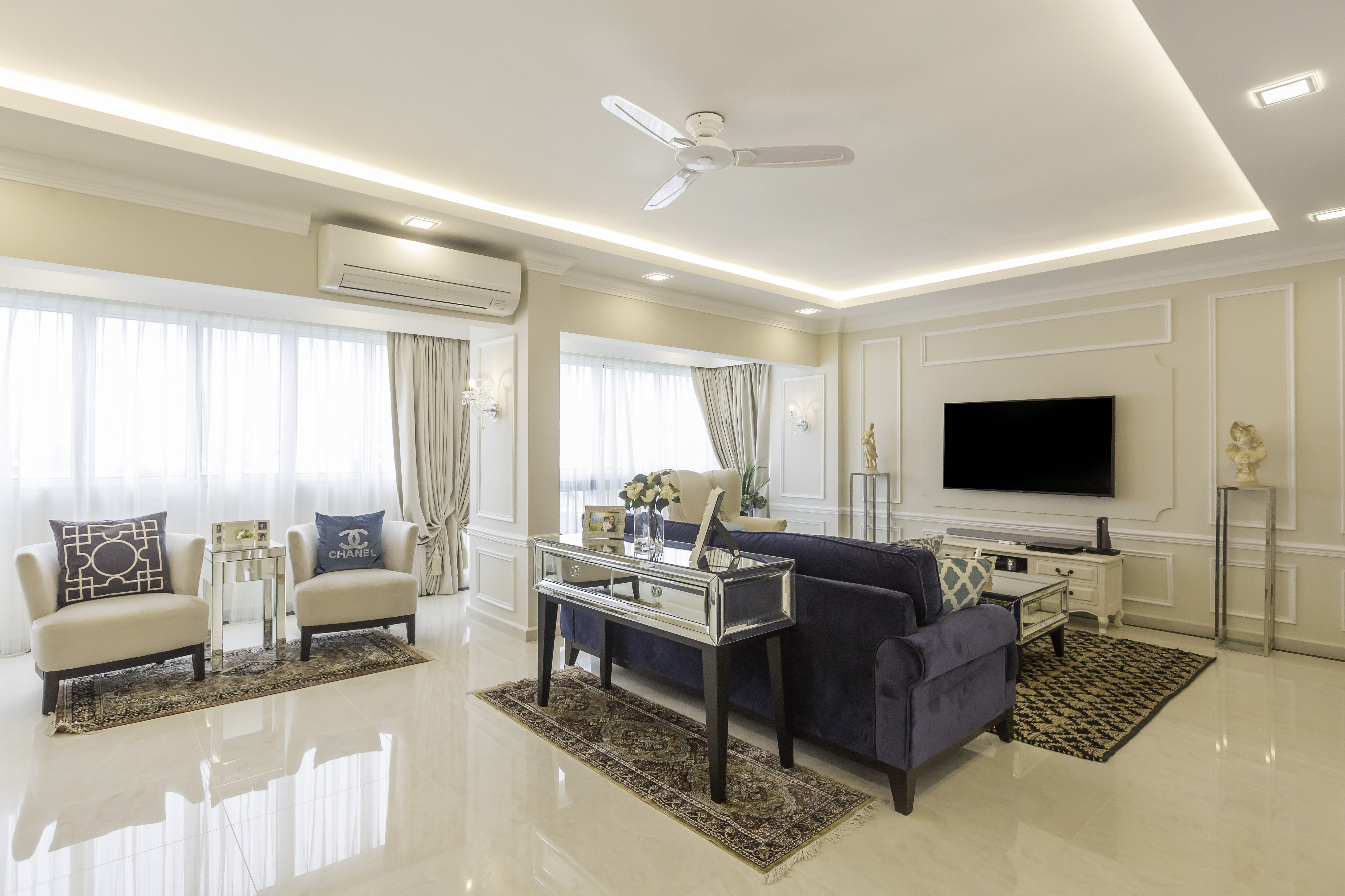 Victorian Design - Living Room - Condominium - Design by Weiken.com Design Pte Ltd