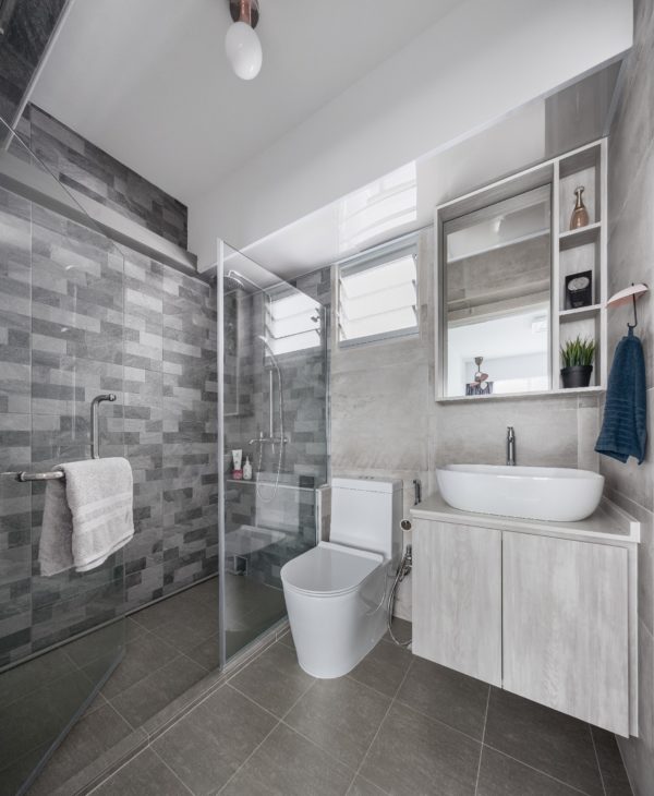 Scandinavian Design - Bathroom - HDB 4 Room - Design by Weiken.com Design Pte Ltd