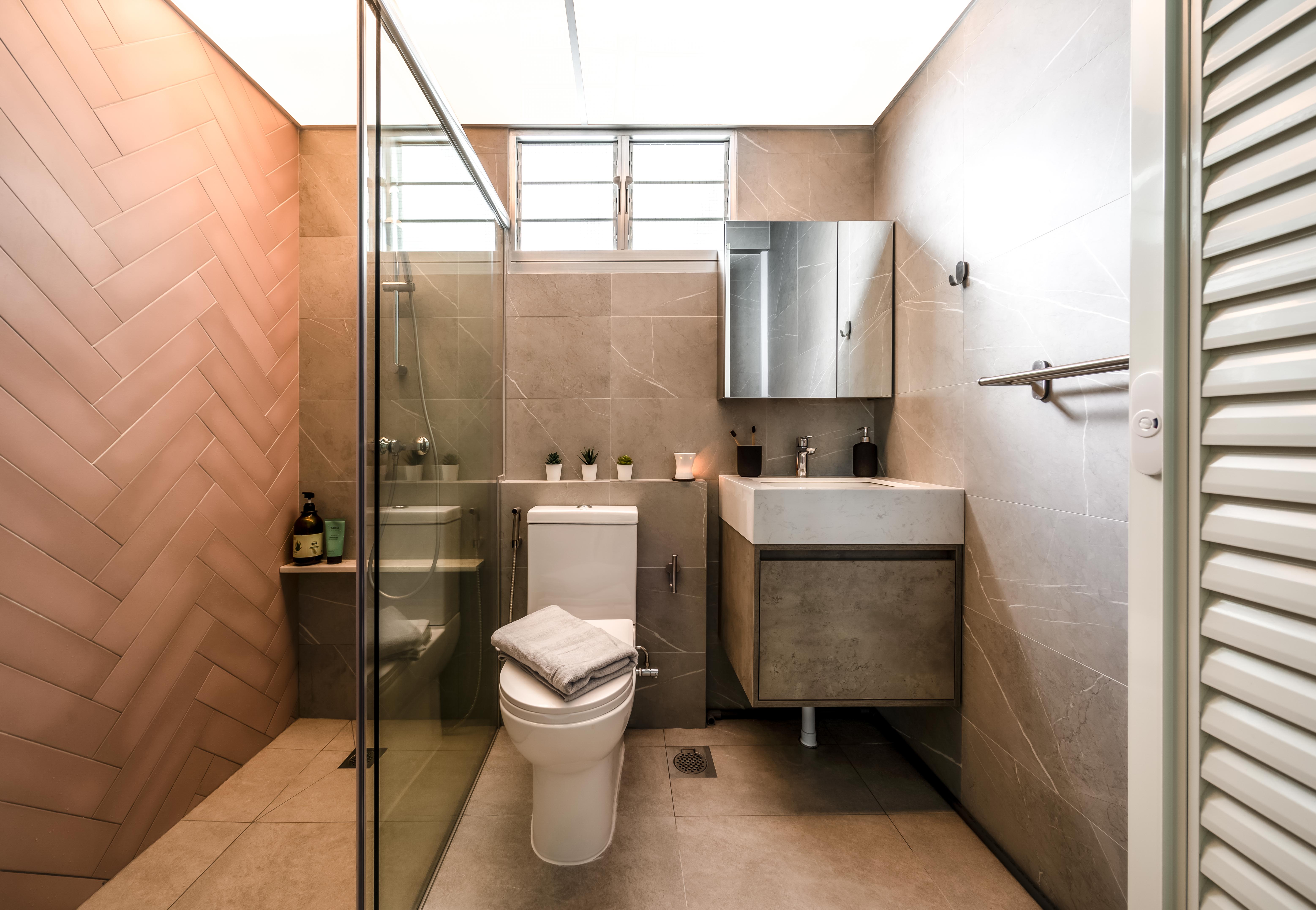 Scandinavian Design - Bathroom - HDB 4 Room - Design by Weiken.com Design Pte Ltd