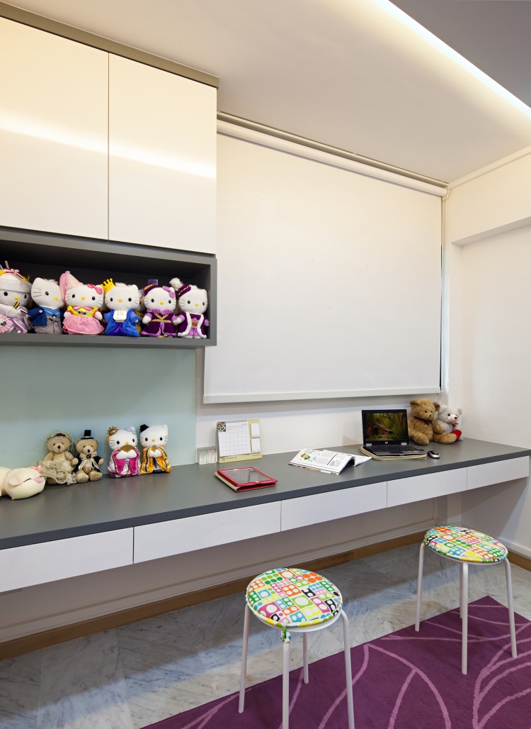 Eclectic, Modern Design - Study Room - HDB 4 Room - Design by Weiken.com Design Pte Ltd