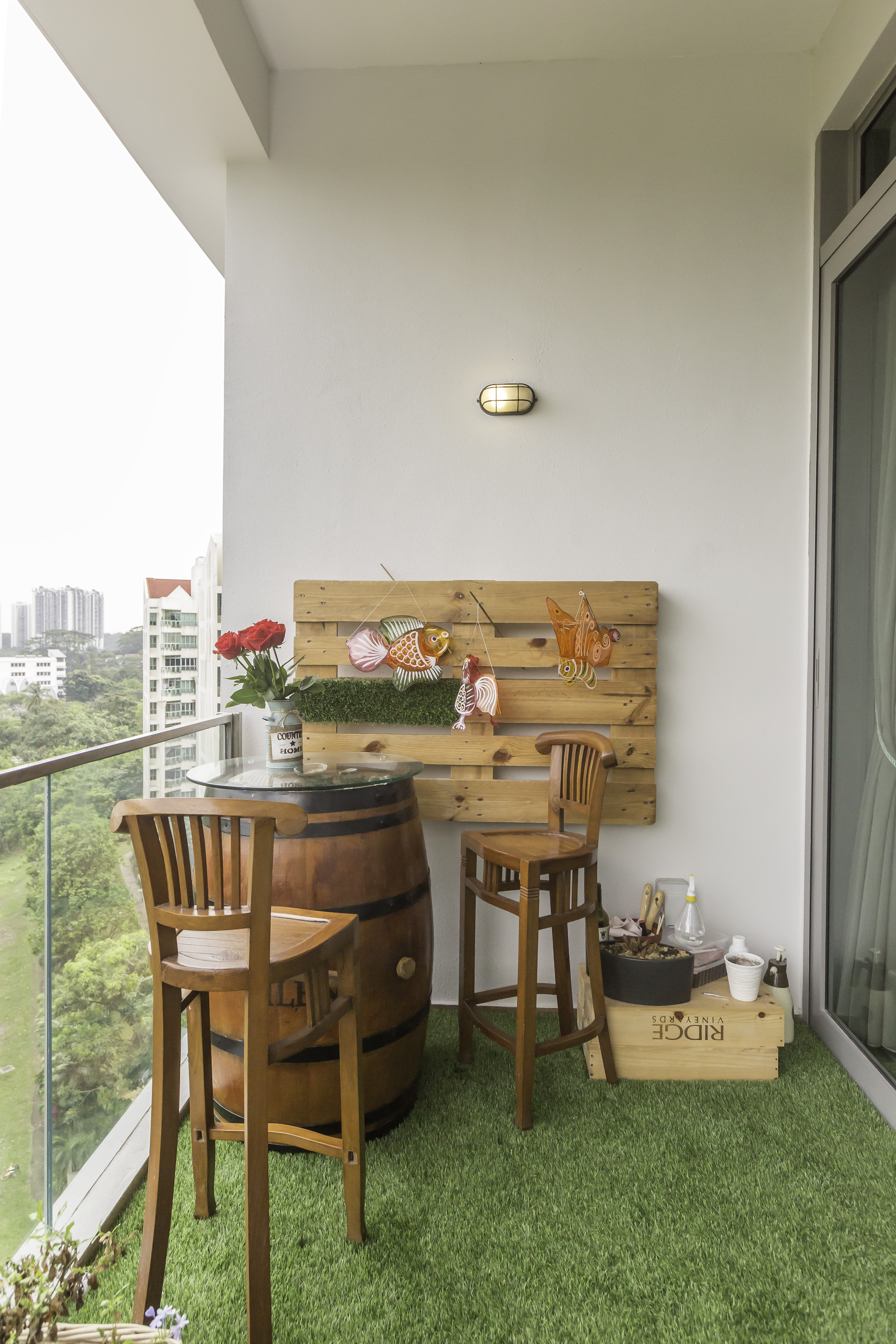 Eclectic, Retro Design - Balcony - Condominium - Design by Weiken.com Design Pte Ltd