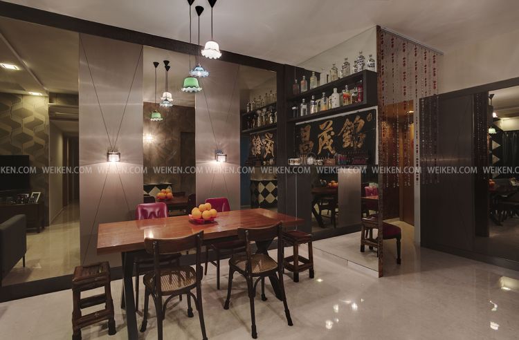 Eclectic, Rustic, Vintage Design - Dining Room - Condominium - Design by Weiken.com Design Pte Ltd