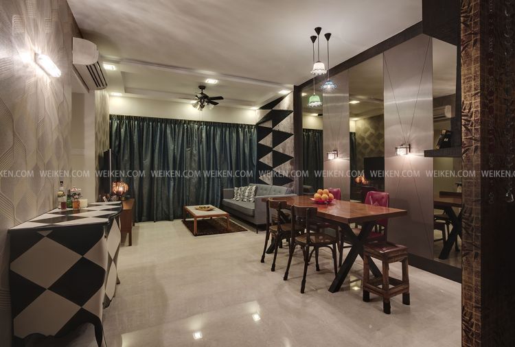 Eclectic, Rustic, Vintage Design - Living Room - Condominium - Design by Weiken.com Design Pte Ltd