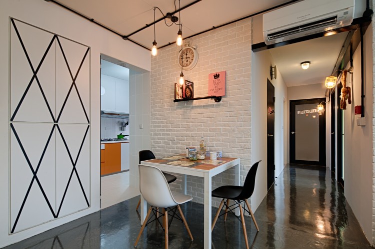 Industrial, Modern, Scandinavian Design - Dining Room - HDB 4 Room - Design by Weiken.com Design Pte Ltd