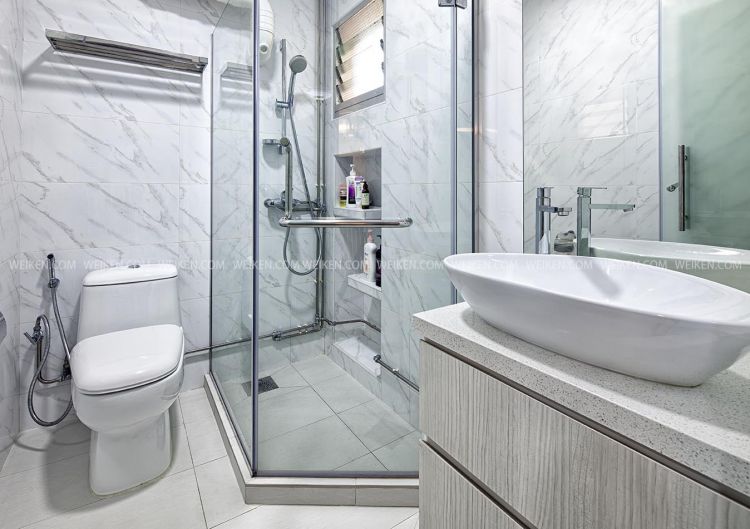 Contemporary, Minimalist Design - Bathroom - HDB 5 Room - Design by Weiken.com Design Pte Ltd