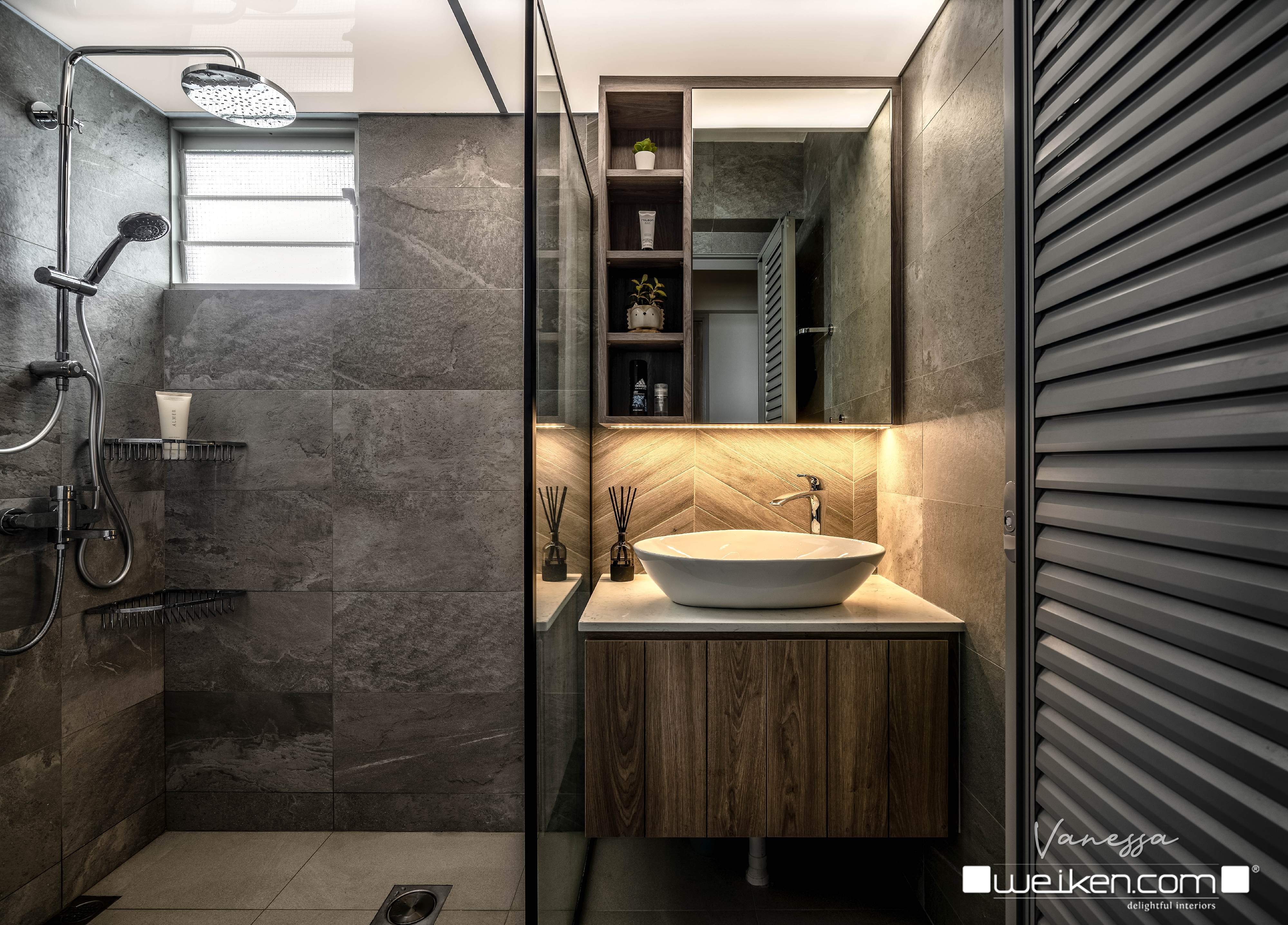 Contemporary Design - Bathroom - HDB 4 Room - Design by Weiken.com Design Pte Ltd