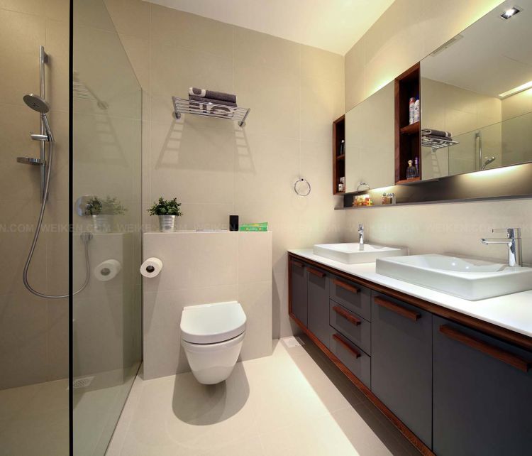 Contemporary, Minimalist, Modern Design - Bathroom - Landed House - Design by Weiken.com Design Pte Ltd