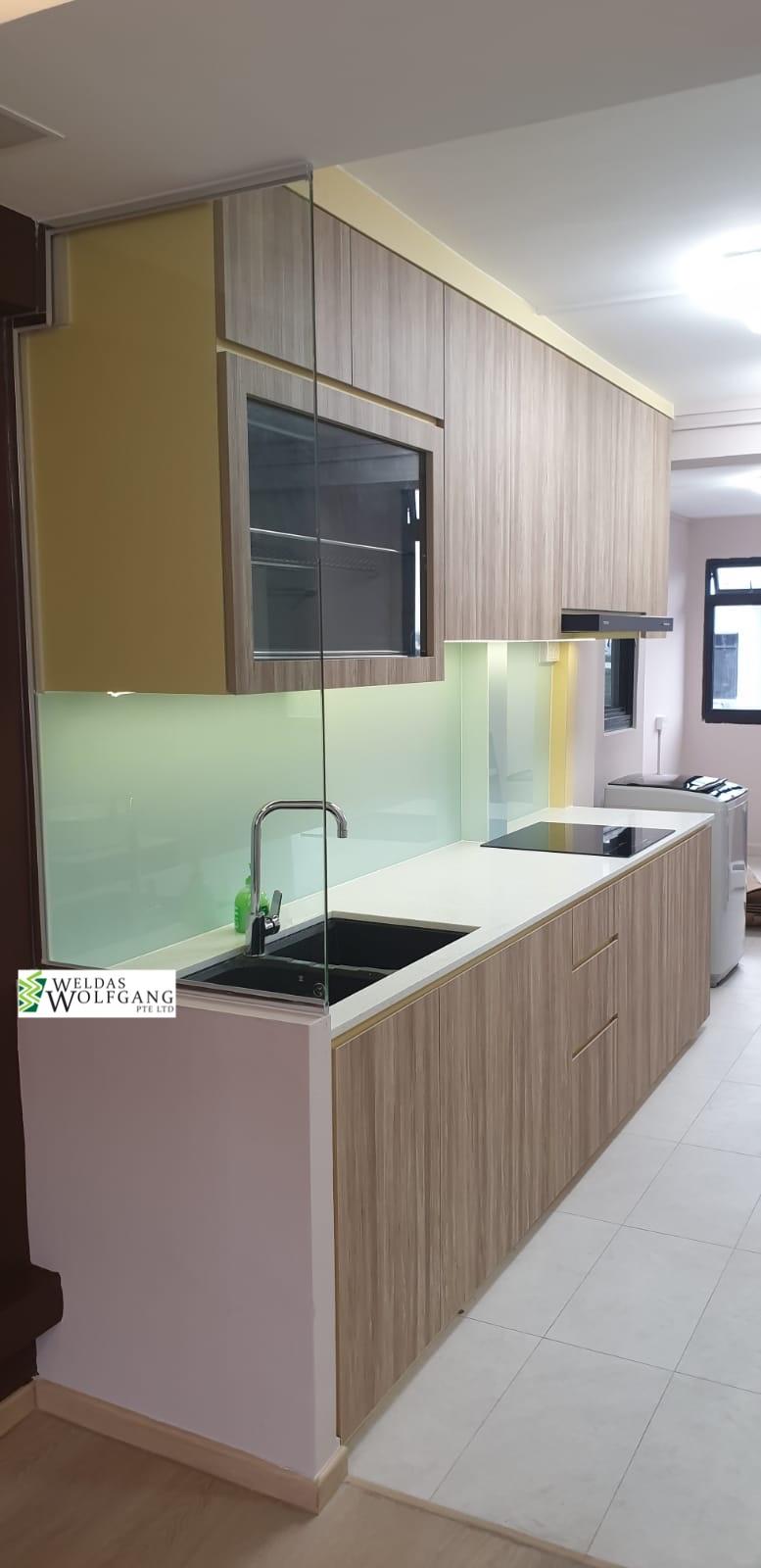 Minimalist, Modern Design - Kitchen - HDB 3 Room - Design by Weldas Wolfgang Pte Ltd